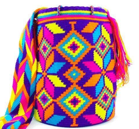 Bolso Wayuu Hecho a Mano 100% algodón